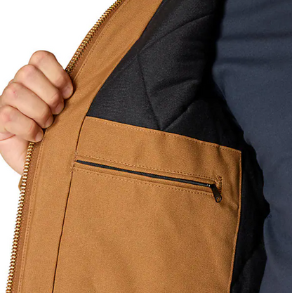 Carhartt Men's Loose Fit Firm Duck Insulated Flannel-Lined Hooded Active Jacket J140