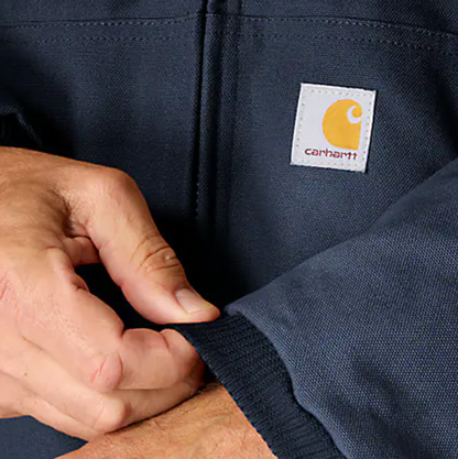 Carhartt Men's Loose Fit Firm Duck Insulated Flannel-Lined Hooded Active Jacket J140